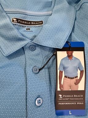 NWT Pebble Beach Performance Polo M, L, XL